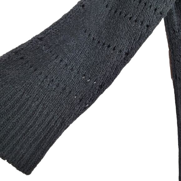 4/$25 -Cable & Gauge Black Open Knit Crew Neck Sweater - Size S - Picture 3 of 5